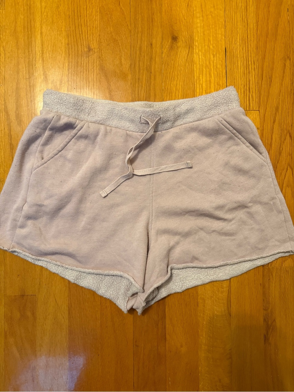 Free People Lavender Fleece-Lined Athletic Shorts